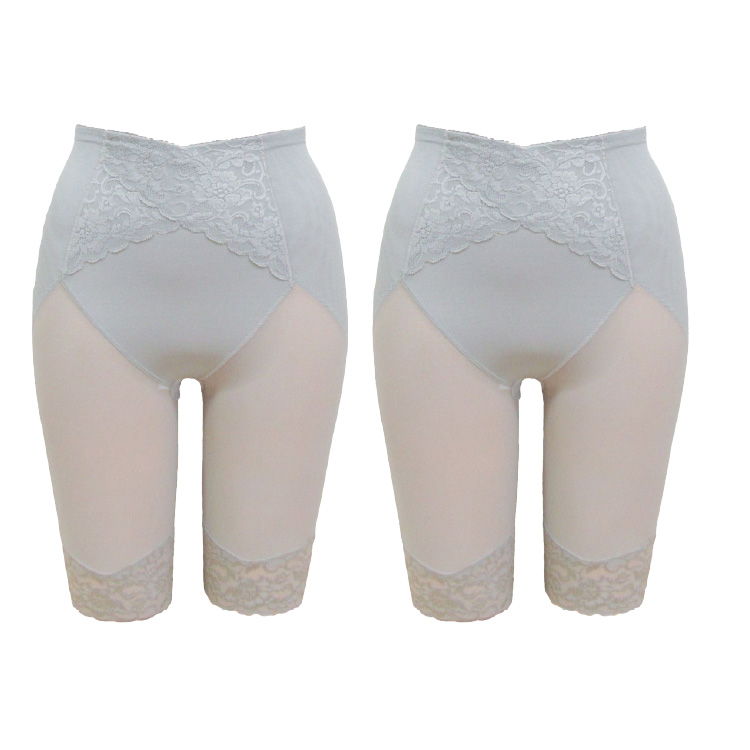 パウダーグレーのロングガードル