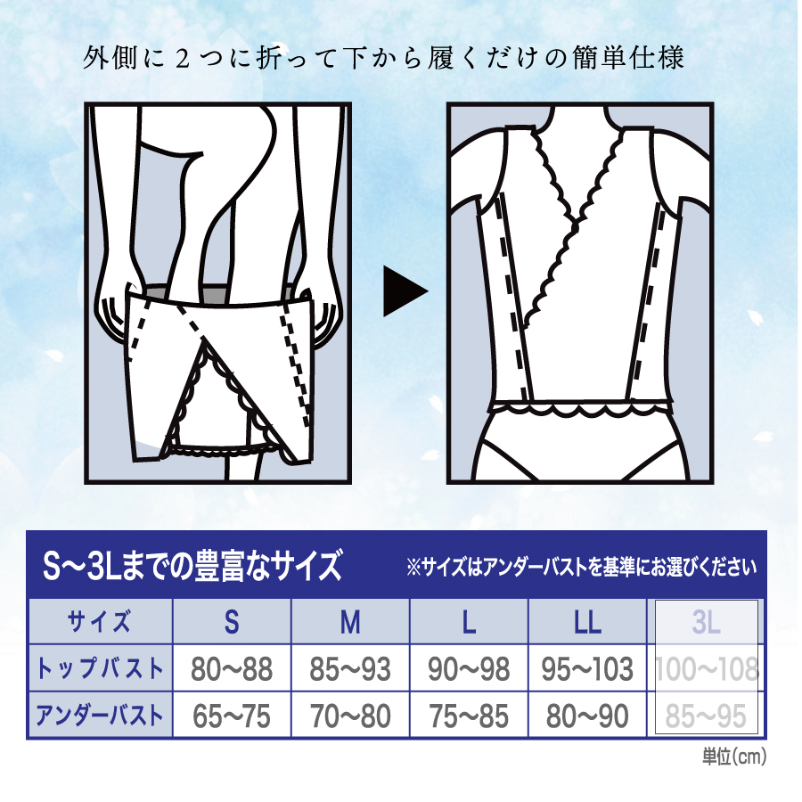 着用方法とサイズ表