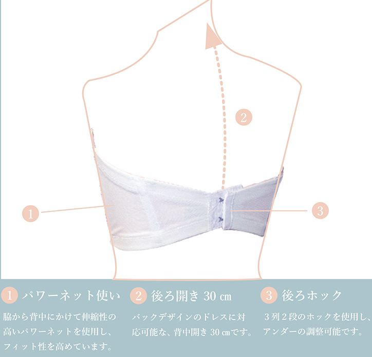ブライダルインナー こだわりのセミロングブラ