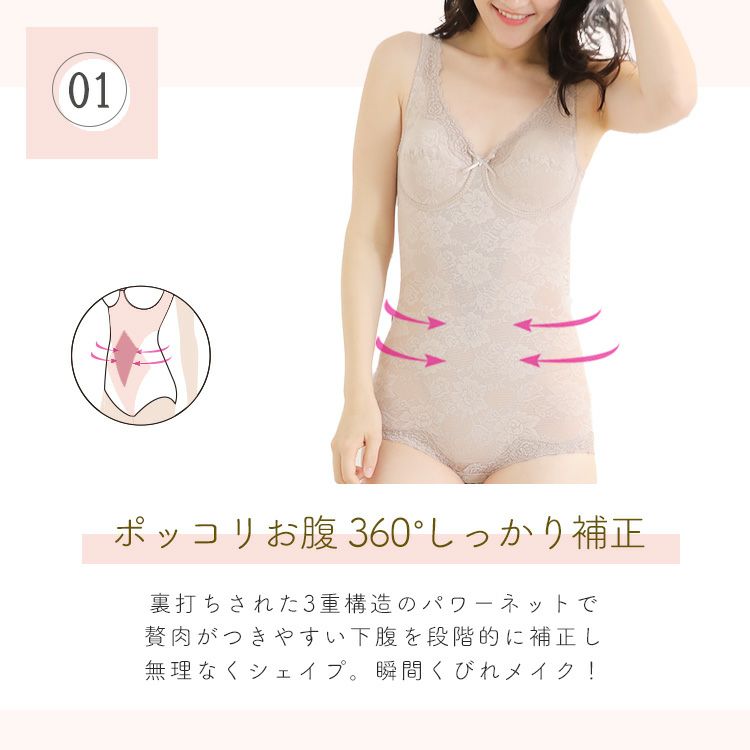 ボディスーツの花柄パワーネット多機能シリーズ|タムラのやさしい補正
