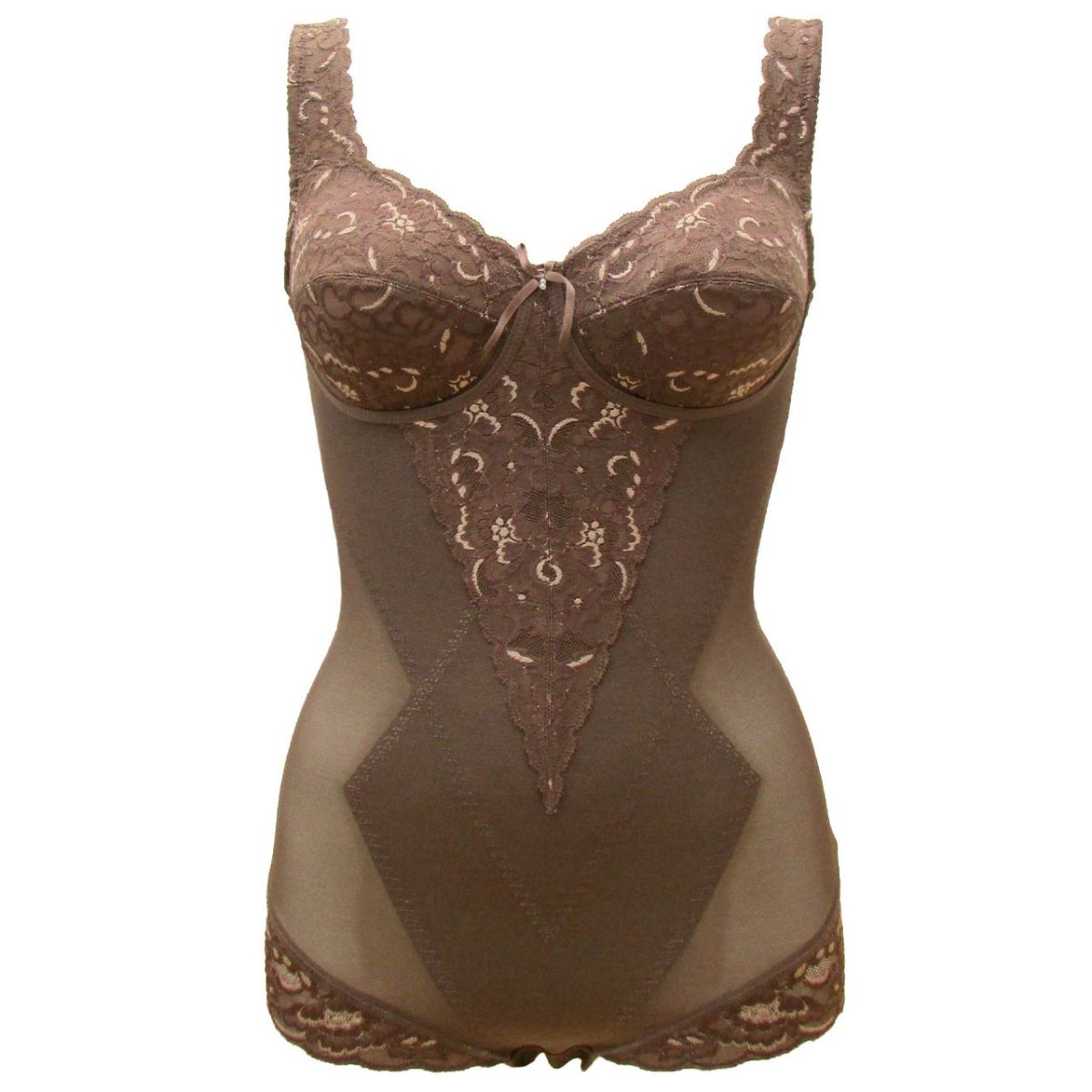 TPN17　タムラのボディスーツ　ココアブラウン