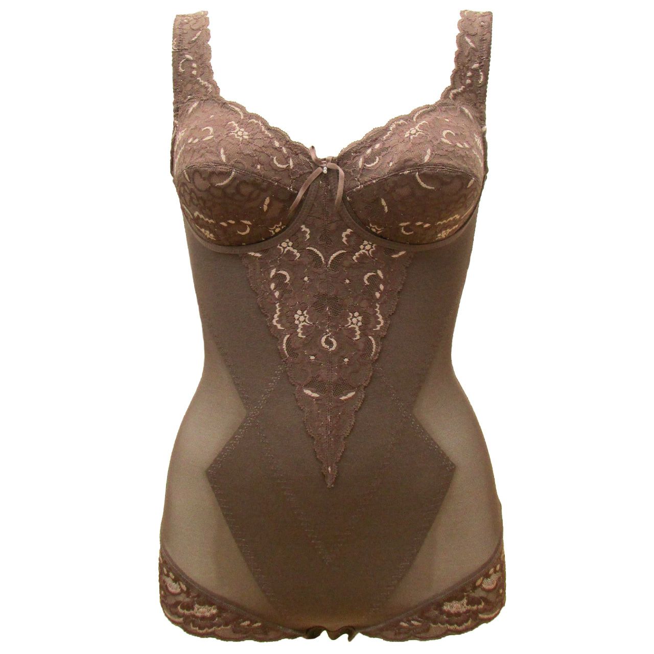 TPN17　タムラのボディスーツ　ココアブラウン