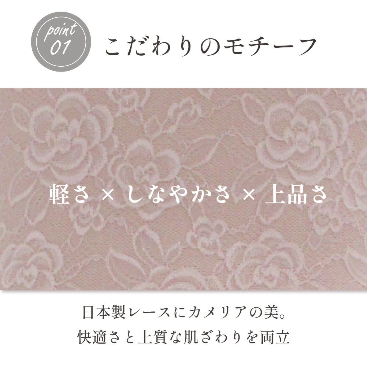 ブルーメリアシリーズ　こだわりレース柄