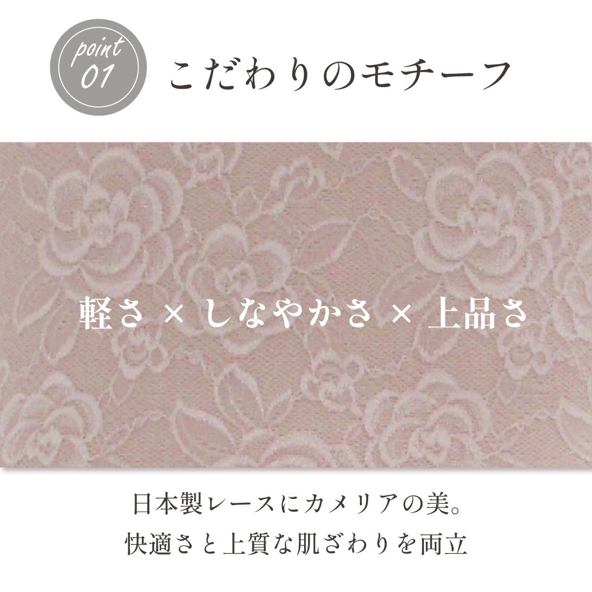 ブルーメリアシリーズ　こだわりレース柄