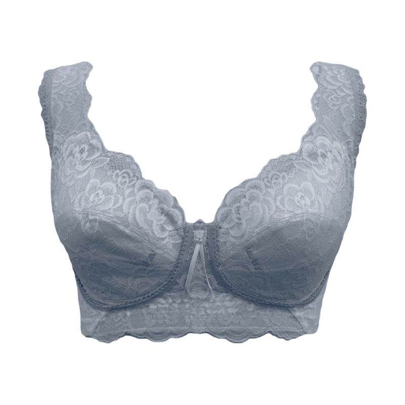ブルーメリアノンワイヤーブラ　ブルーグレー