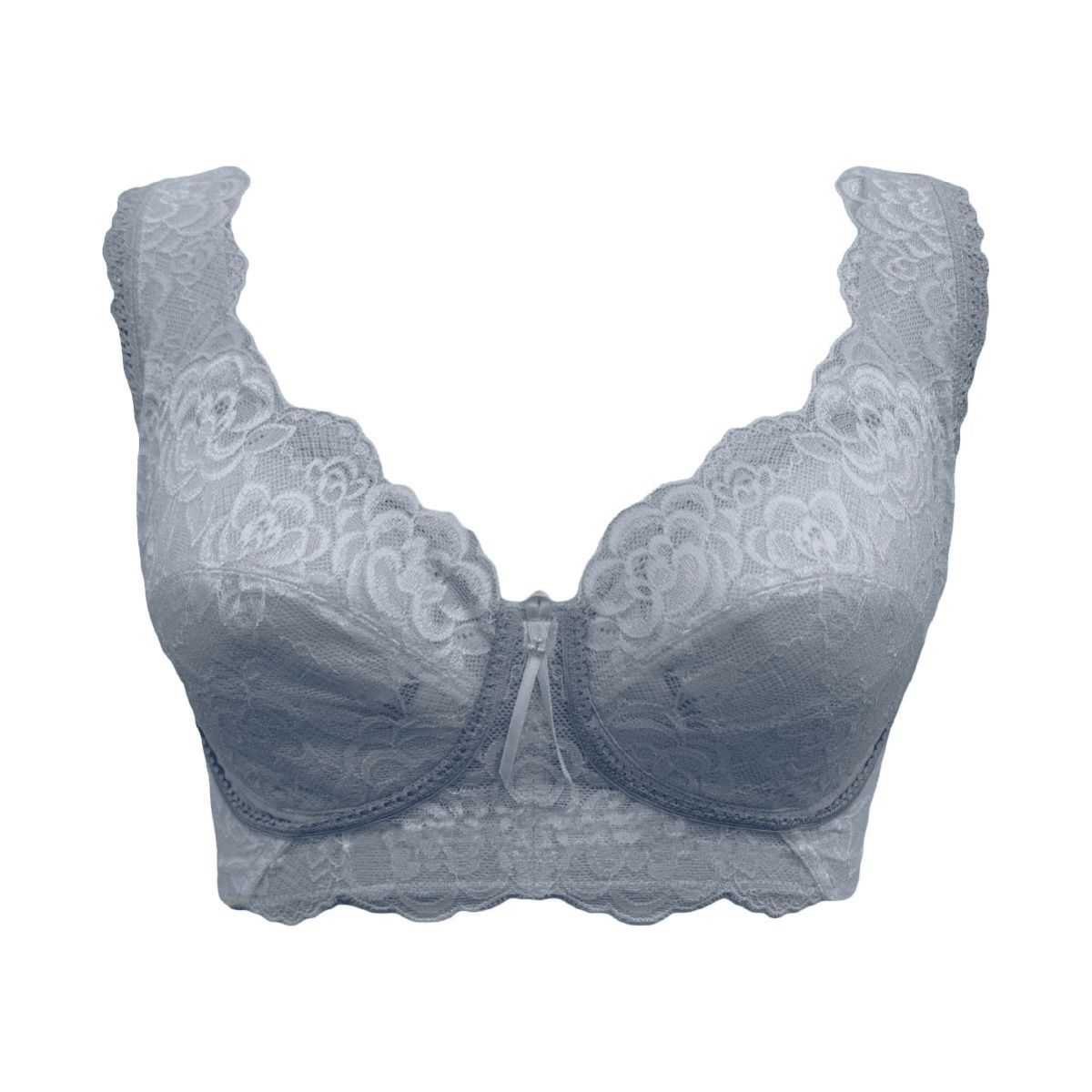 ブルーメリアノンワイヤーブラ　ブルーグレー