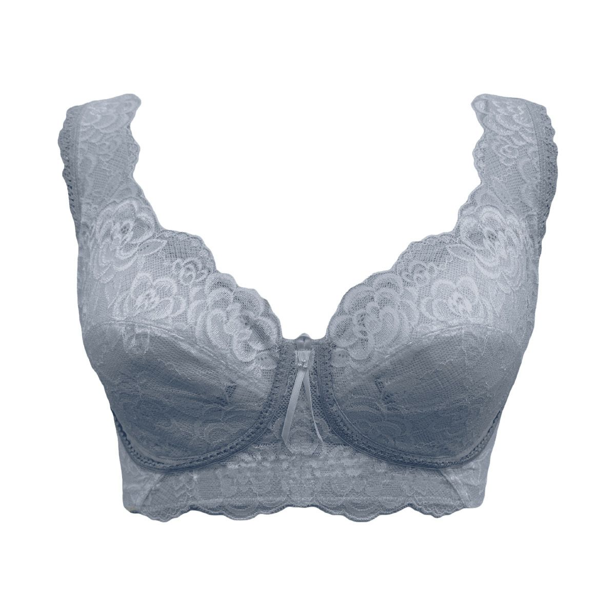 ブルーメリアノンワイヤーブラ　ブルーグレー