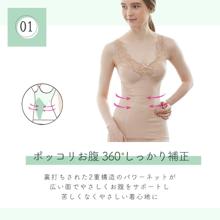 YTP60 モアライトシリーズボディシェイパー同色2枚組　ぽっこおりお腹解消
