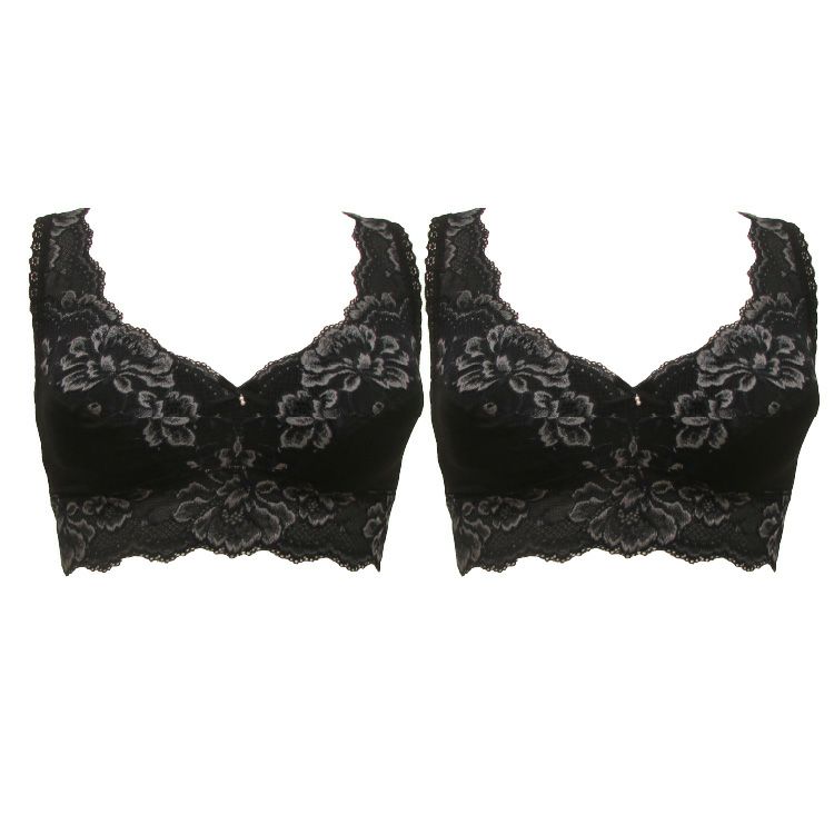 YTA60モアライトシリーズノンワイヤーブラ2枚組　ブラック