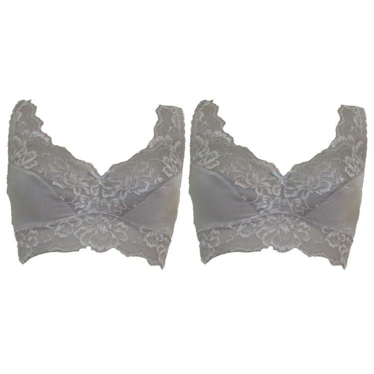 YTA60モアライトシリーズノンワイヤーブラ2枚組　グレー