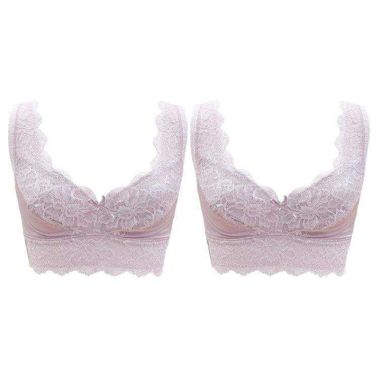 YTA60モアライトシリーズノンワイヤーブラ2枚組　ライラック