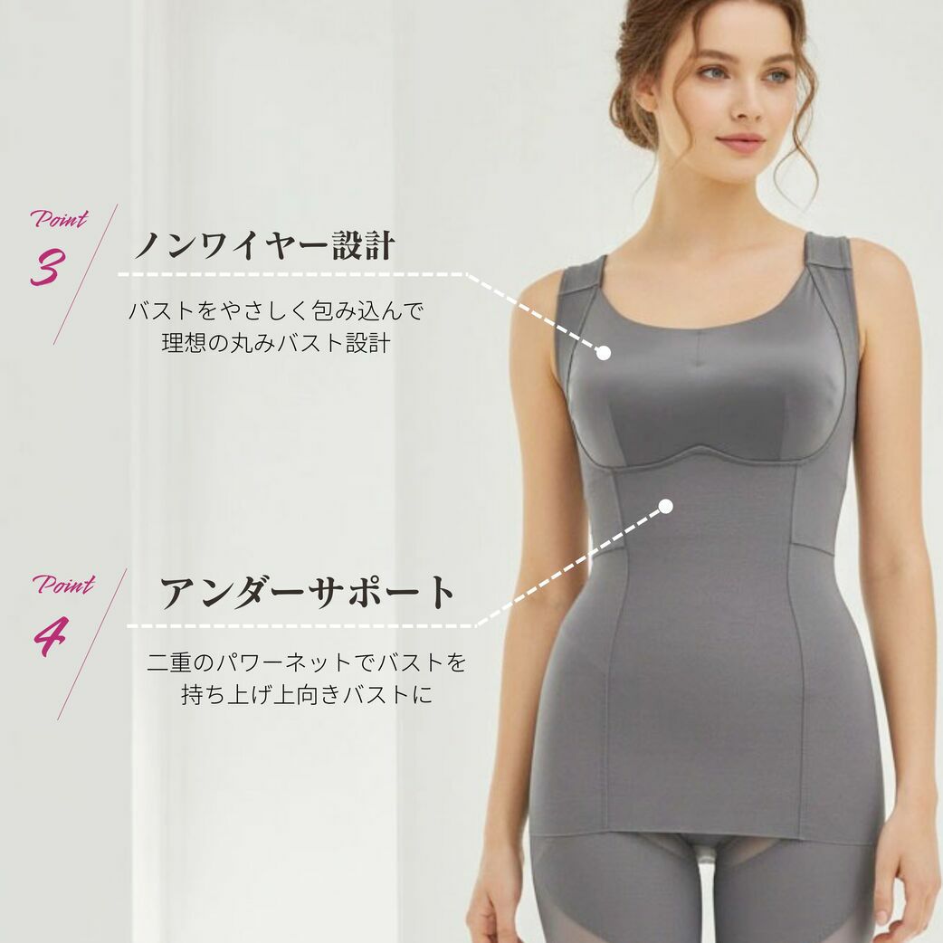 ノンワイヤー設計とアンダーサポートの二重構造